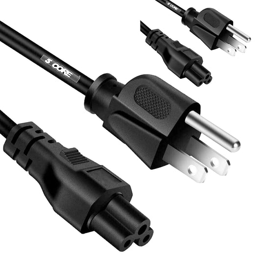 5Core AC Power Cord 10Ft 2 Prong US Male to Female Extension Adapter 16AWG/2C 125V 13A-0